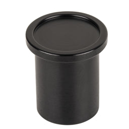 ROUND כפתור גלילי קוטר 25 ממ שחור מוברש