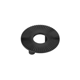 SUNLIGHT ידית עגולה מחורצת 64 ממ שחור מט