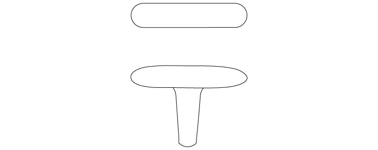 CAPSULE ידית T שחור מט