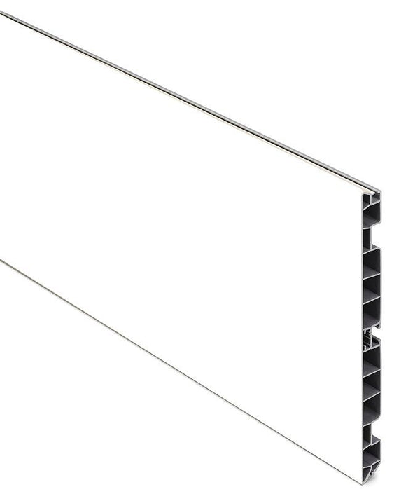 צוקל PVC גימור לבן 150מ"מ 4מ'
