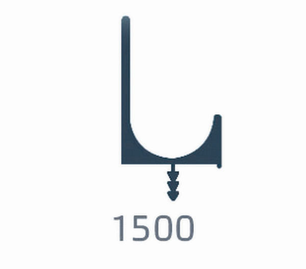 פרו' ידית 1500 3מ' אלומ' לדלת עץ
