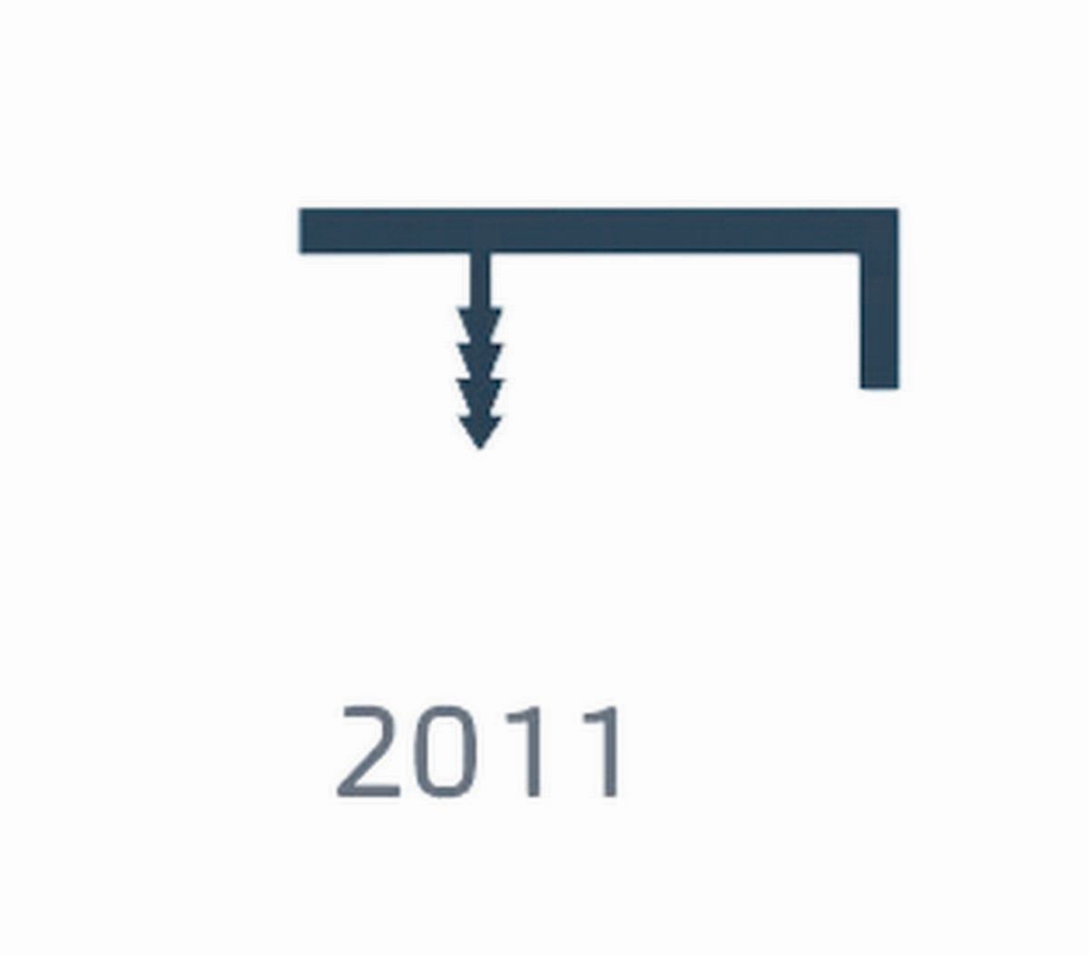 פרו' ידית 2011 3 מ' אלומיניום טבעי לדלת עץ