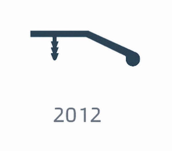 פרו' ידית 2012 3 מ' אלומיניום טבעי לדלת עץ