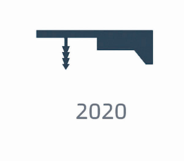 פרו' ידית 2020 3 מ' אלומיניום טבעי לדלת עץ