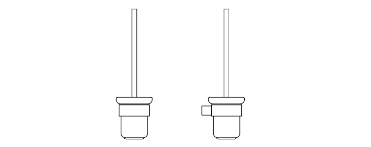 BINOVA מברשת אסלה תלויה שחור מט