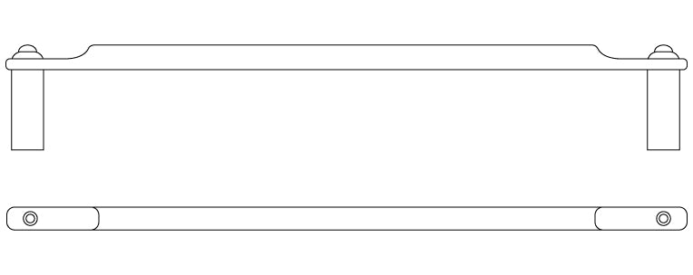 ידית 192 ממ שחור מט