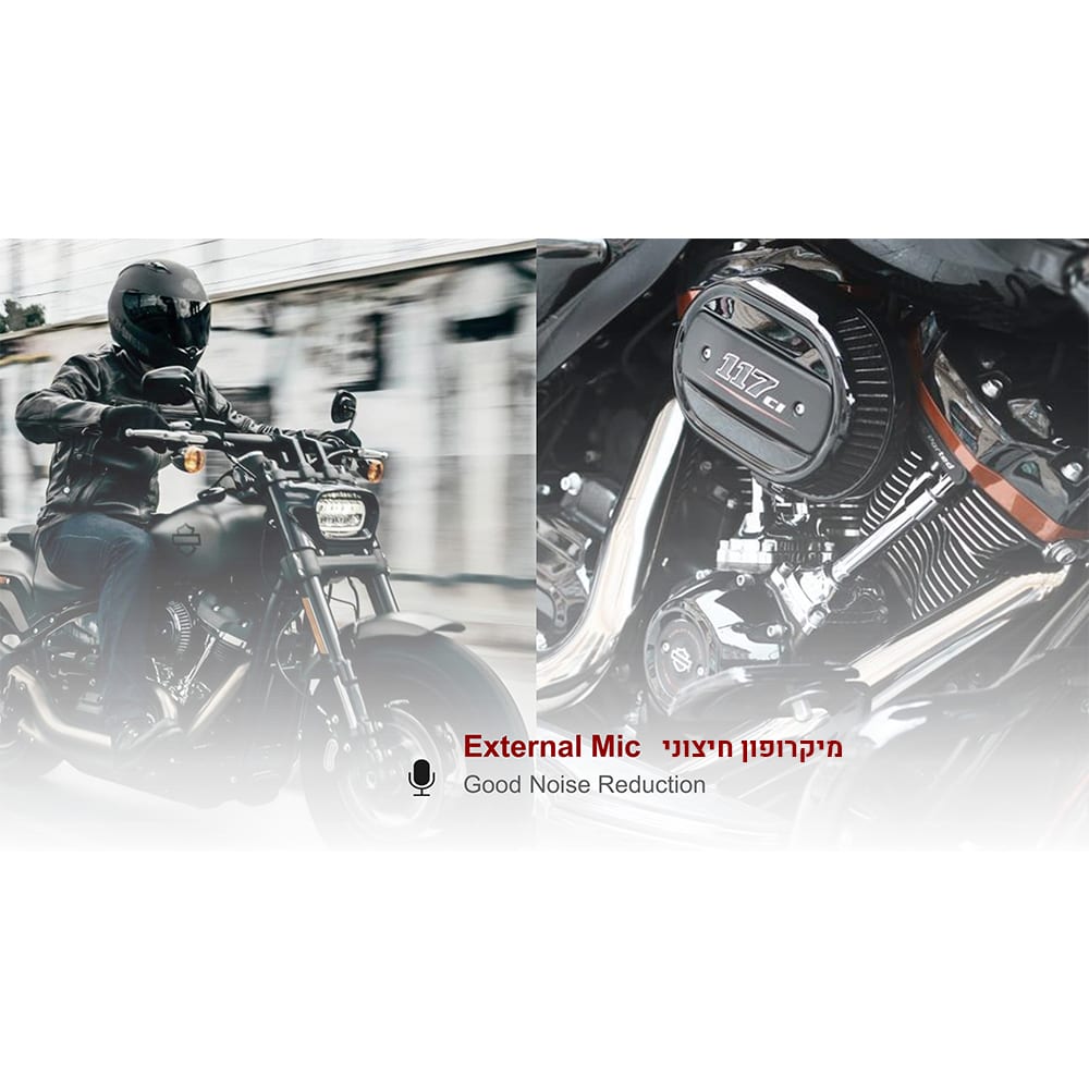 מצלמה דרך כפולה לאופנועים ולרכבי שטח