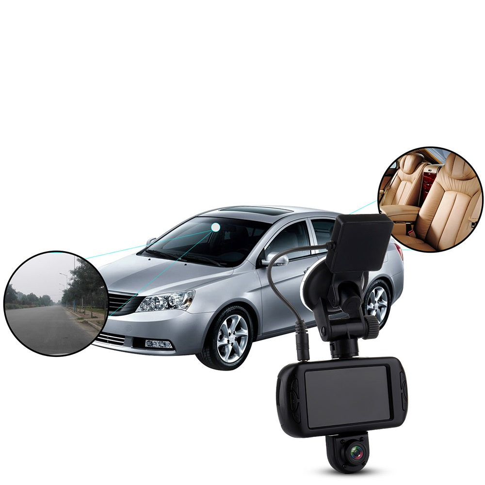מצלמת רכב FULL HD דו כיוונית GPS מובנה