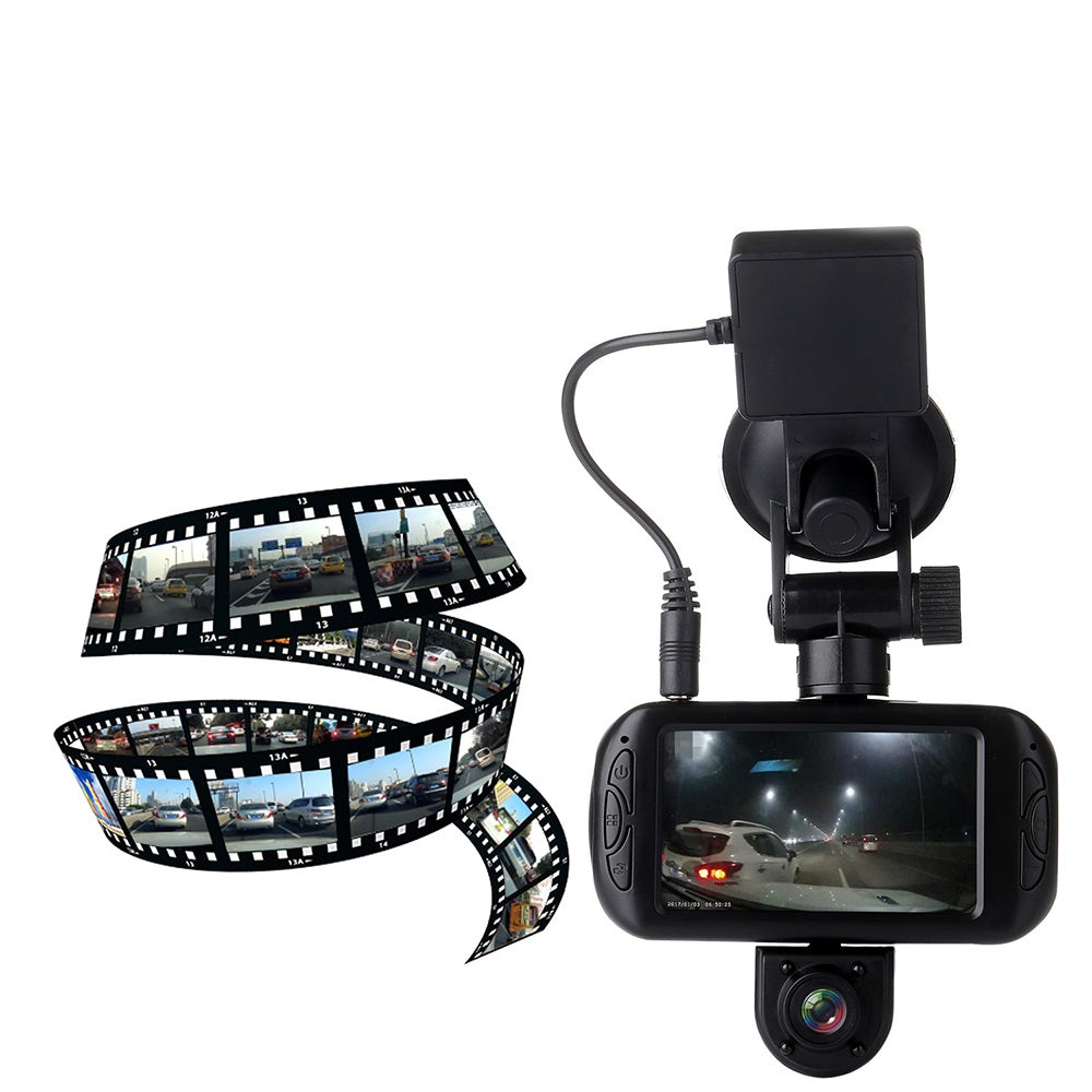 מצלמת רכב FULL HD דו כיוונית GPS מובנה