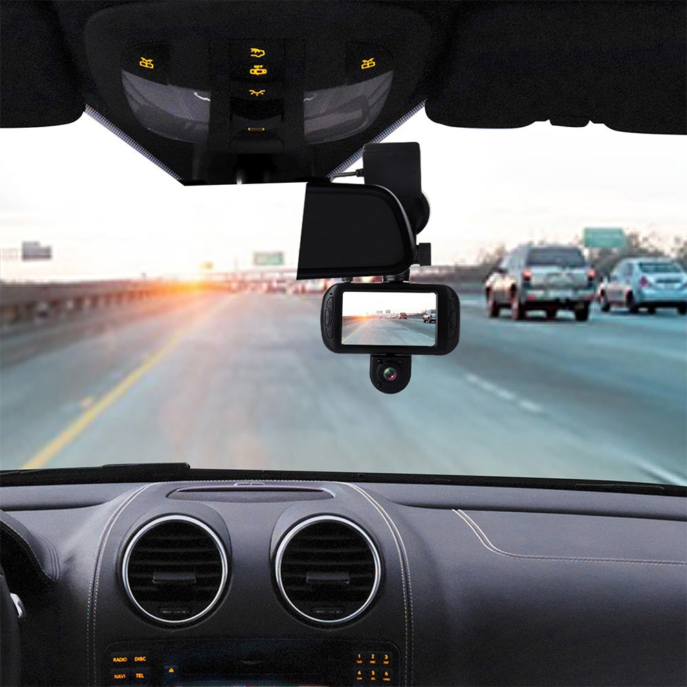 מצלמת רכב FULL HD דו כיוונית GPS מובנה
