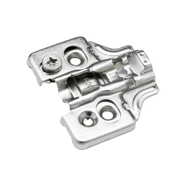 ESTO PLUS תושבת מתכווננת לציר קליפ עם בולם גובה 2 ממ חיבור ברגים, חור שלישי כרום ניקל