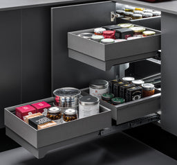 FLY BOX URBAN מנגנון פינה ל-4 סלי מתכת נשלפים 450 ממ גרפיט