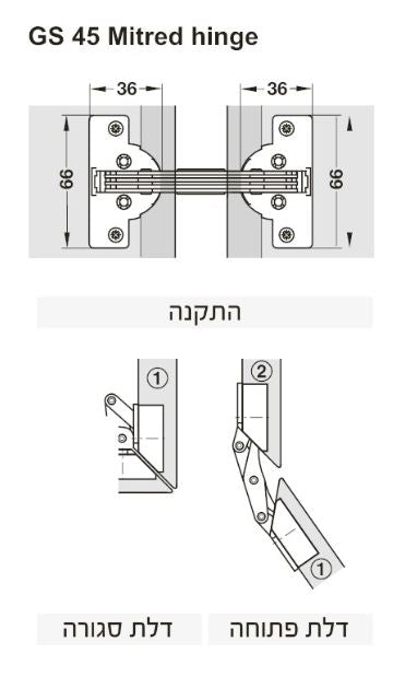 ציר לגרונג 45 מעלות