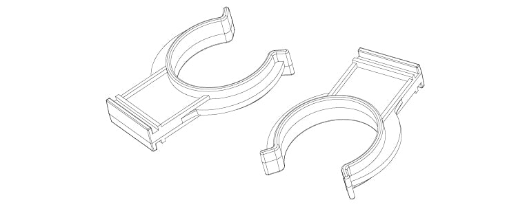 JUMBO LEG תפס לפנל סוקל PVC עבור רגלית מטבח מתכווננת שחור