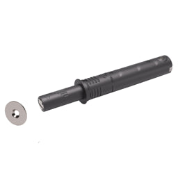 פתח-פתח מתכוונן מגנטי KPUSH (נגדית בהברגה) לדלת קלפה עם בוכנה באורך 20 ממ גרפיט