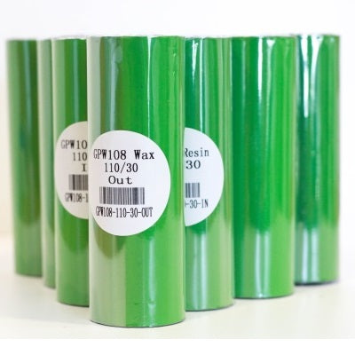רדיד wax בגודל 450/110, גילול OUT (דיו למדפסת)