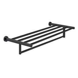 RONDO מדף למגבות 600 ממ (2) שחור מט