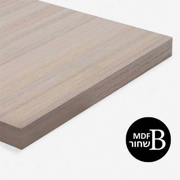 לוח MDF *שחור* מסונכרן עובי 18 ממ (דו צדדי) 1240X2750 ממ אלון סמי שטרייף