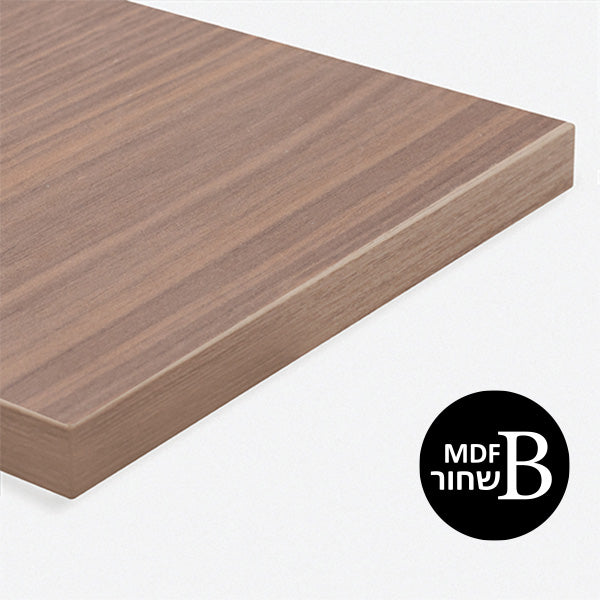 לוח MDF *שחור* מסונכרן עובי 18 ממ (דו צדדי) 1240X2750 ממ אגוז צרפתי