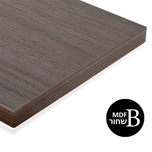 לוח MDF *שחור* מסונכרן עובי 18 ממ (דו צדדי) 1240X2750 ממ אולמו שטרייף DS