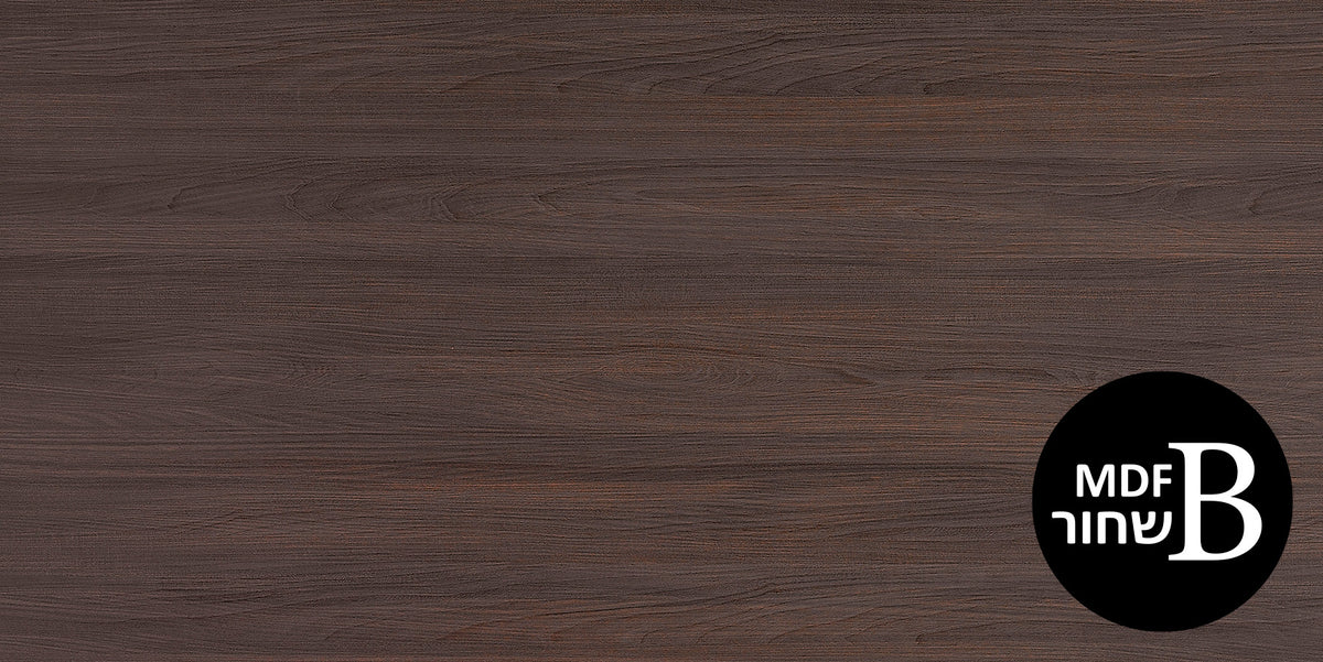 לוח MDF *שחור* מסונכרן עובי 18 ממ (דו צדדי) 1240X2750 ממ אולמו שטרייף DS