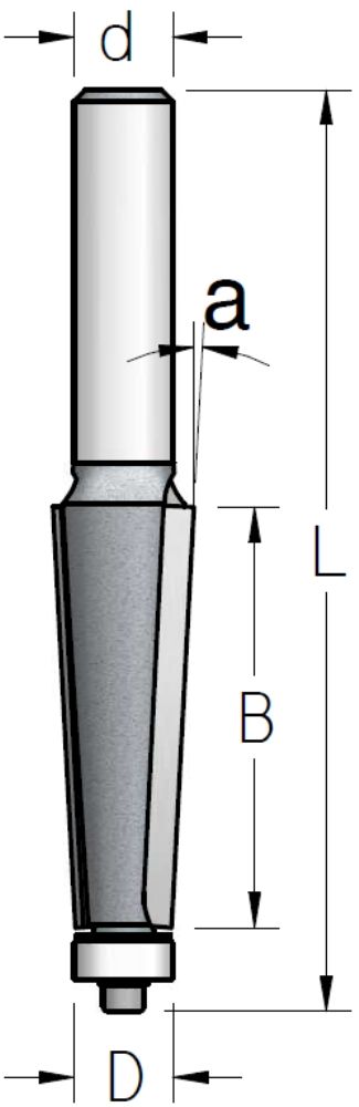 כרסום שיפועי 3 מעלות 2"B + מיסב