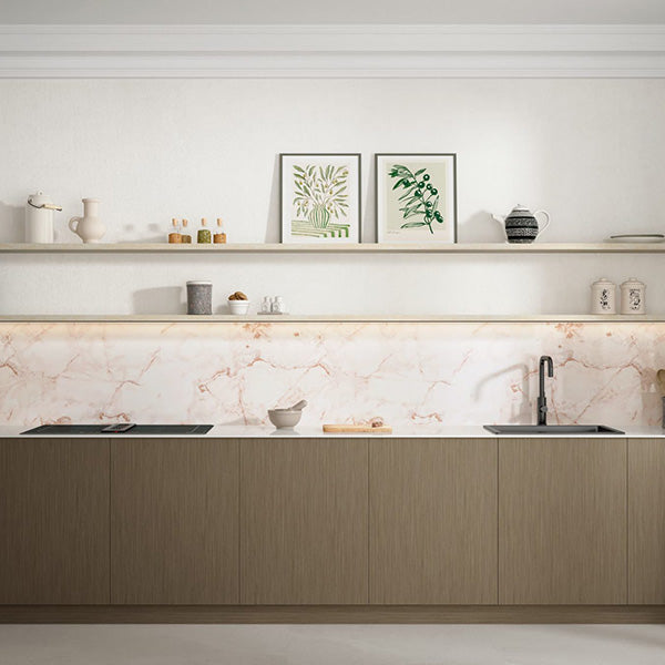 לוח MDF מסונכרן עובי 18 ממ (צד 1) 1240X2750 ממ פלטינום מסונכרן פליז