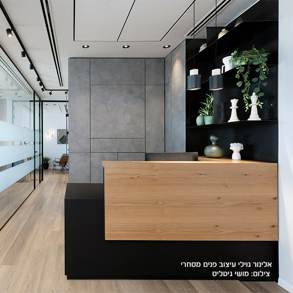 לוח MDF מסונכרן עובי 18 ממ (צד 1) 1240X2750 ממ בטון טקסטורה גרפיט OS