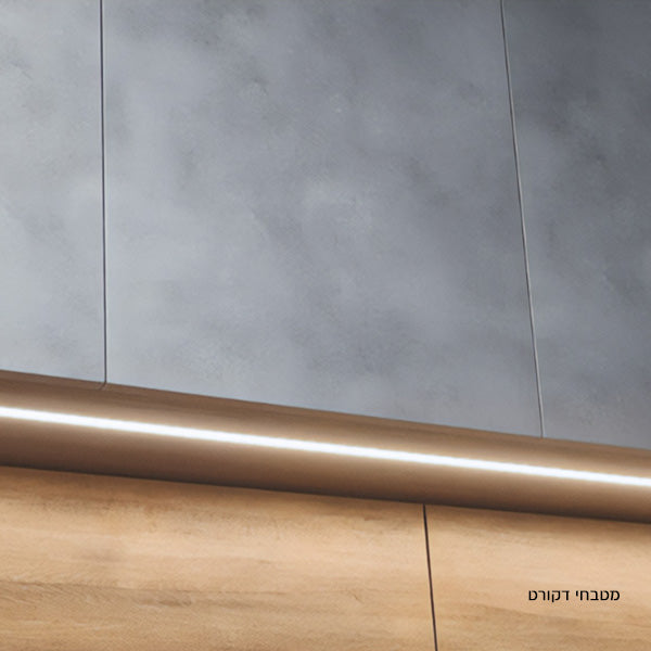 לוח MDF מסונכרן עובי 18 ממ (צד 1) 1240X2750 ממ בטון בהיר טקסטורה OS