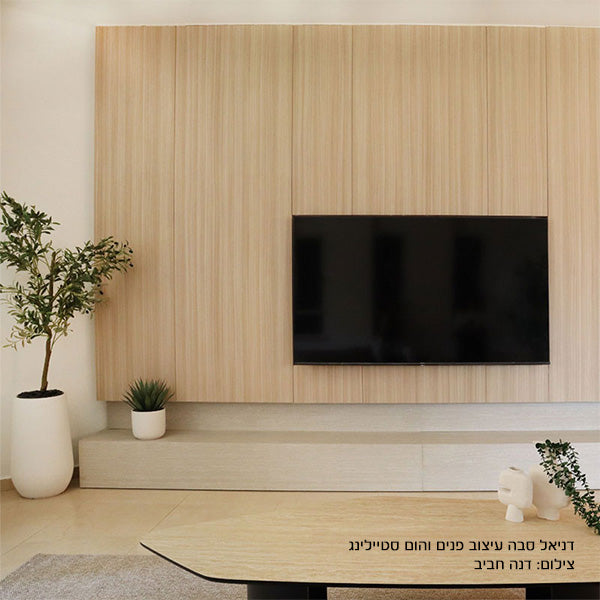 לוח MDF מסונכרן עובי 18 ממ (דו צדדי) 1240X2750 ממ אלון סמי שטרייף