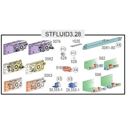 STAR FLUID קיט מנגנון רחף כולל 6 בולמים ל-3 דלתות בעובי עד 28 ממ