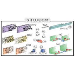 STAR FLUID קיט מנגנון רחף כולל 6 בולמים ל-3 דלתות בעובי עד 33 ממ