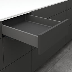 קיט מגירה VISION גובה 116 ממ עומס 40 קג חזית חיבור ברגים עומק 350 ממ גרפיט
