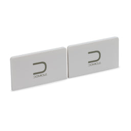 סט (4) כיסויים עם לוגו דומיסיל עבור מסילות VISION לבן