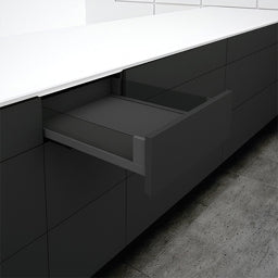 קיט מגירת זכוכית VISION גובה 84 ממ עומס 40 קג עומק 400 ממ גרפיט/ שקוף