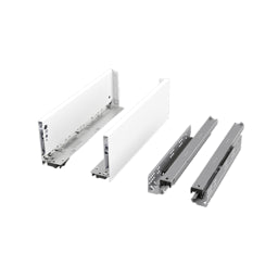 קיט מגירת מתכת M בינונית VISION SUPREME, חיבור ברגים, 133.5 מ"מ, 40 ק"ג, עומק 500 ממ לבן סלאר