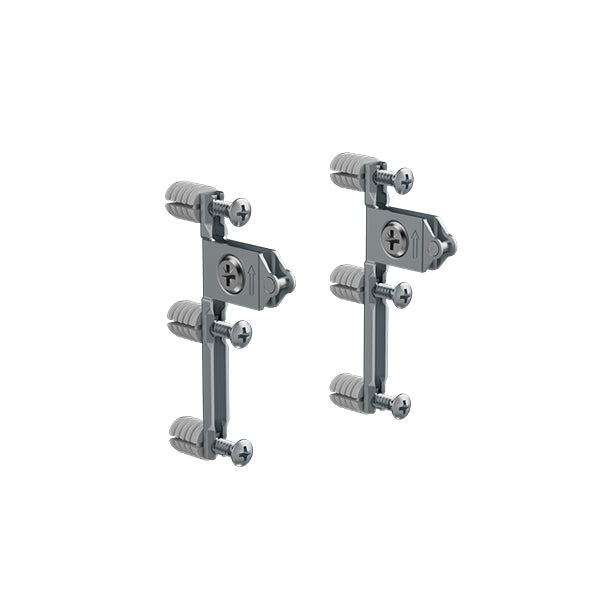 סט (2 יח') מחברי חזית 3 חורים, חיבור דיבל נפתח VISION SUPREME למגירה בינונית