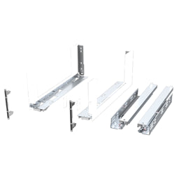 קיט מגירת זכוכית M בינונית VISION SUPREME, חיבור ברגים, 132 מ"מ, 40 ק"ג, עומק 400 ממ לבן סלאר