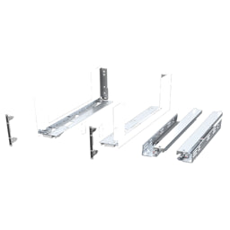 קיט מגירת זכוכית S נמוכה VISION SUPREME, חיבור ברגים, 95.5 מ"מ, 65 ק"ג, עומק 500 ממ לבן סלאר
