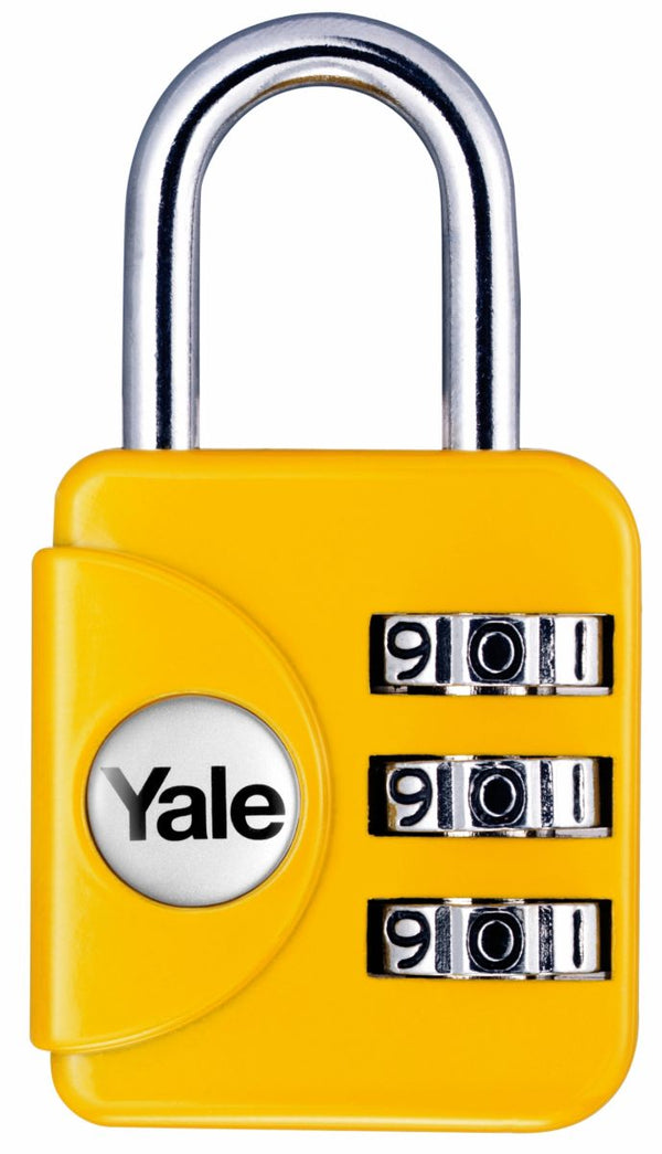 מנעול תלי 28 קומבינציה YALE מעורבב צבעים (6 יח' במארז)