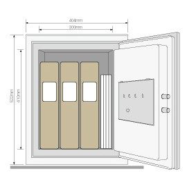 כספת Yale מוגנת אש 53 קג 40x44x52