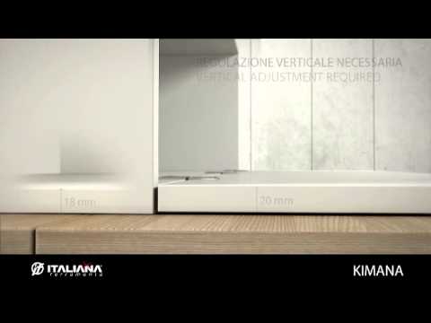סט 2 צירי KIMANA שטוחים ללא קפיץ לדלת מזנון כולל 2 מרחיקים H=3 ממ גרפיט
